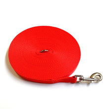Load image into Gallery viewer, Dog Training Lead 25mm Heavy Webbing 40ft - 100ft Long Line Tracking Recall In 18 Colours