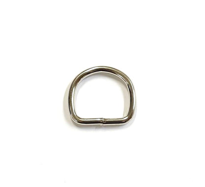 Nickel Plated Welded Gear D-Rings 25mm 32mm 38mm 50mm Wide 5/6mm Thick For Webbing Straps Handles Leather Bags