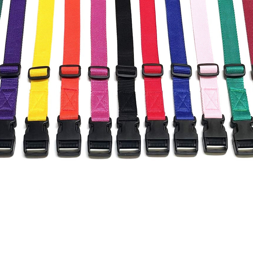Tie Down Strap Side Release Buckle Belt Luggage Storage Strap 25mm Polypropylene Webbing 19 Colours