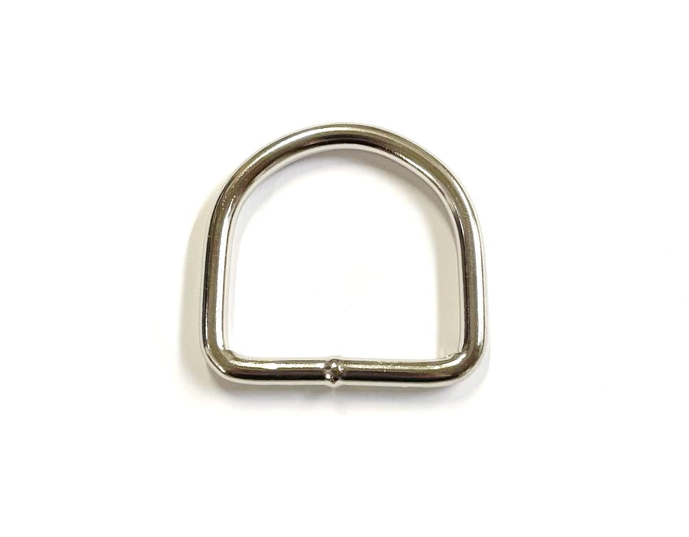 Nickel Plated Welded Gear D-Rings 25mm 32mm 38mm 50mm Wide 5/6mm Thick For Webbing Straps Handles Leather Bags
