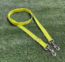 Load image into Gallery viewer, Police Style Dog Training Lead Double Ended Leash Fluorescent Yellow 20mm 25mm