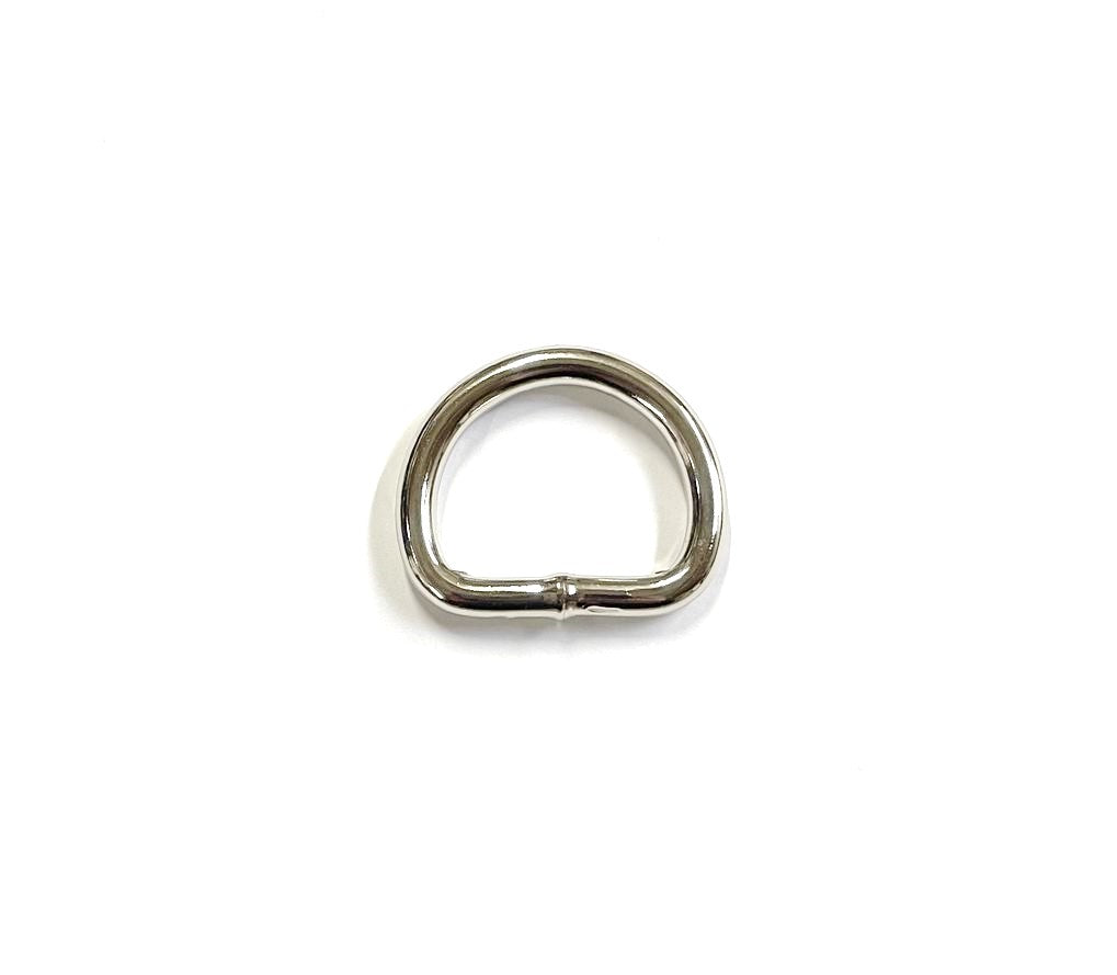 Nickel Plated Welded Gear D-Rings 25mm 32mm 38mm 50mm Wide 5/6mm Thick For Webbing Straps Handles Leather Bags