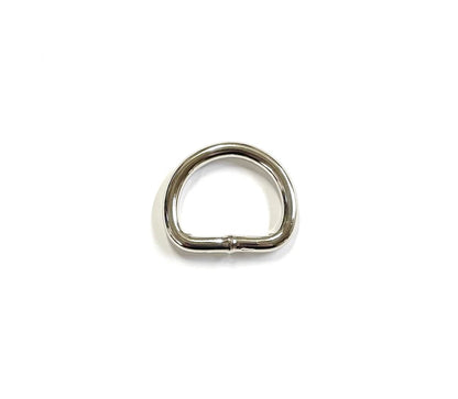 Nickel Plated Welded Gear D-Rings 25mm 32mm 38mm 50mm Wide 5/6mm Thick For Webbing Straps Handles Leather Bags