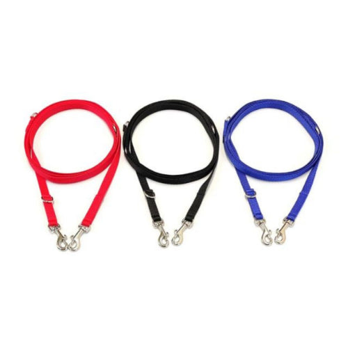 Double Ended Small Dog Training Lead Puppy Leash Multi-Functional 13mm Webbing