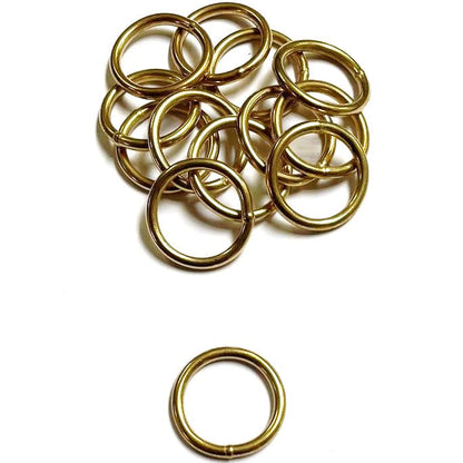 Welded O-Rings Brass Plated 12mm - 38mm x1 - x50 For Webbing Bags Straps Leads