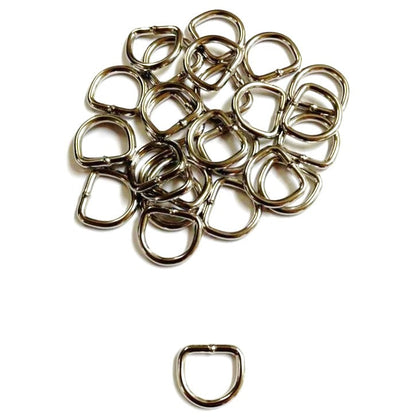 Welded D-ring 10mm - 38mm Nickel Plated For Webbing Straps Bags Handles Dog Leads Collars