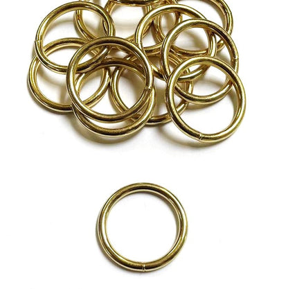 Welded O-Rings Brass Plated 12mm - 38mm x1 - x50 For Webbing Bags Straps Leads