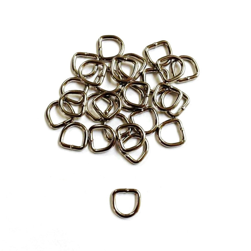 Welded D-ring 10mm - 38mm Nickel Plated For Webbing Straps Bags Handles Dog Leads Collars