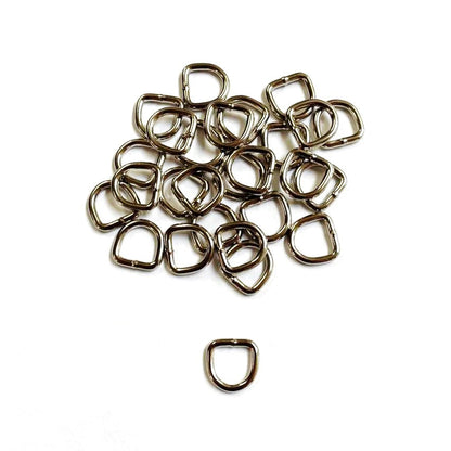 10mm Welded D-ring 3mm Thick Nickel Plated For Webbing Bags Straps Dog Leads Crafts