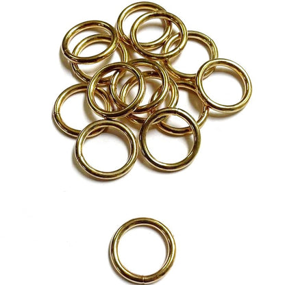 Welded O-Rings Brass Plated 12mm - 38mm x1 - x50 For Webbing Bags Straps Leads