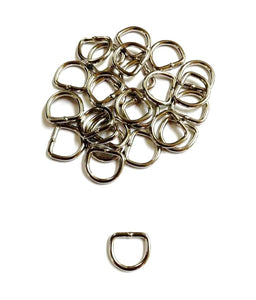 16mm Welded D-ring 3mm Thick Nickel Plated For Webbing Bags Straps Dog Leads Crafts