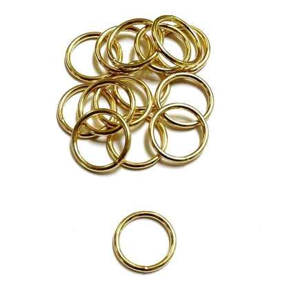 Welded O-Rings Brass Plated 12mm - 38mm x1 - x50 For Webbing Bags Straps Leads