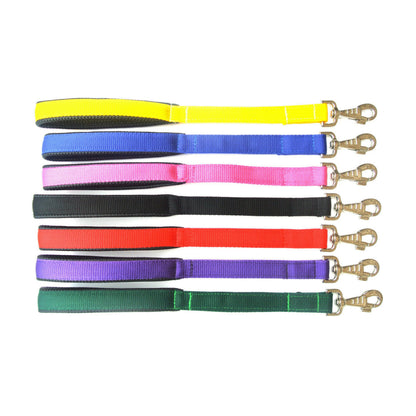 20" Short Close Control Dog Lead With Padded Handle In Various Colours 25mm Webbing