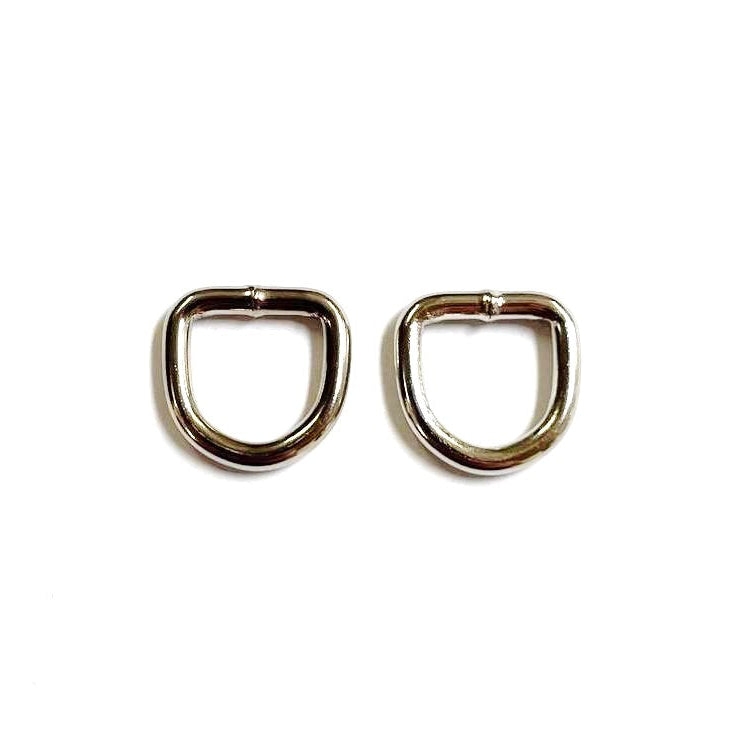 10mm Welded D-ring 3mm Thick Nickel Plated For Webbing Bags Straps Dog Leads Crafts