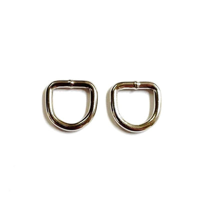 10mm Welded D-ring 3mm Thick Nickel Plated For Webbing Bags Straps Dog Leads Crafts
