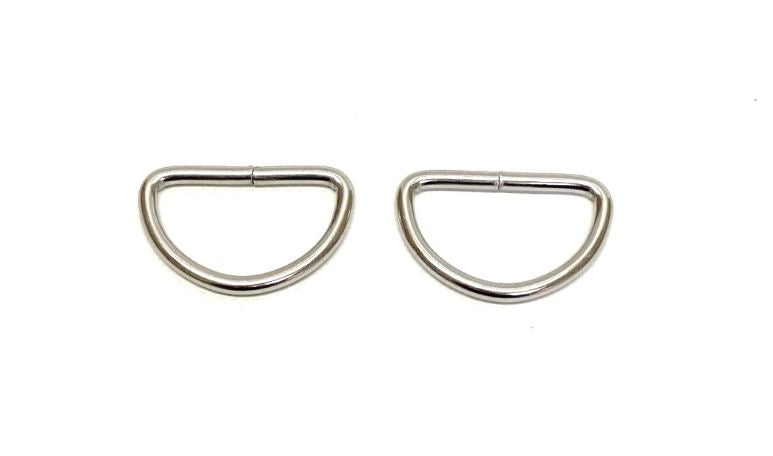 Welded D-ring 10mm - 38mm Nickel Plated For Webbing Straps Bags Handles Dog Leads Collars