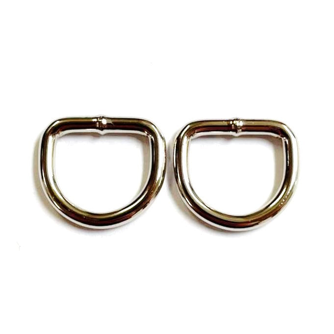 16mm Welded D-ring 3mm Thick Nickel Plated For Webbing Bags Straps Dog Leads Crafts