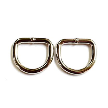 16mm Welded D-ring 3mm Thick Nickel Plated For Webbing Bags Straps Dog Leads Crafts