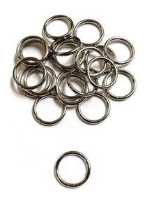 22mm Welded O-Ring Metal Nickel Plated 3mm Thick Circle Rings Webbing Bags Straps