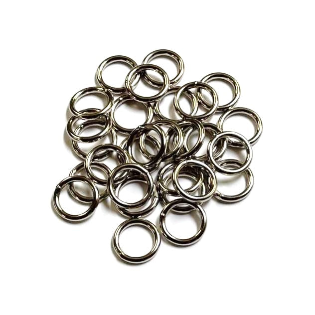 10mm Welded O-Ring Metal Nickel Plated 2mm Thick Circle Rings Webbing Bags Straps