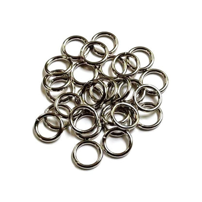 10mm Welded O-Ring Metal Nickel Plated 2mm Thick Circle Rings Webbing Bags Straps