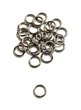 Load image into Gallery viewer, 10mm Welded O-Ring Metal Nickel Plated 2mm Thick Circle Rings Webbing Bags Straps