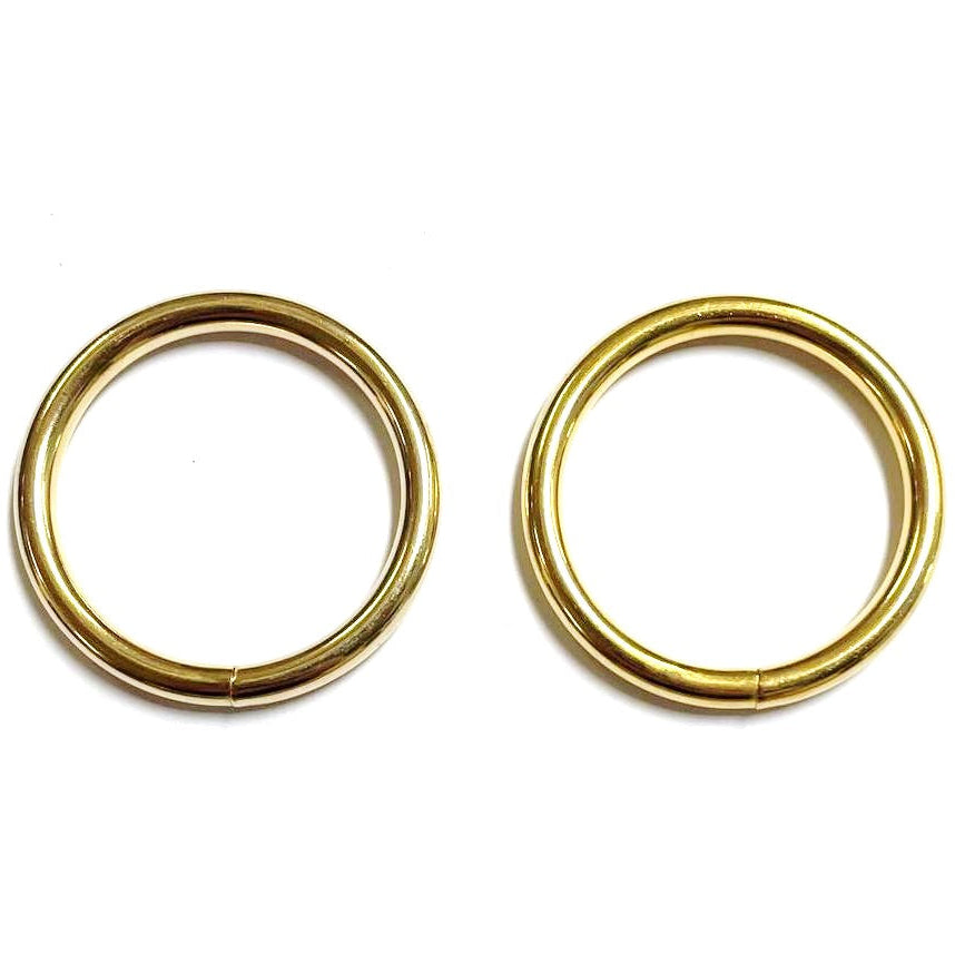 Welded O-Rings Brass Plated 12mm - 38mm x1 - x50 For Webbing Bags Straps Leads