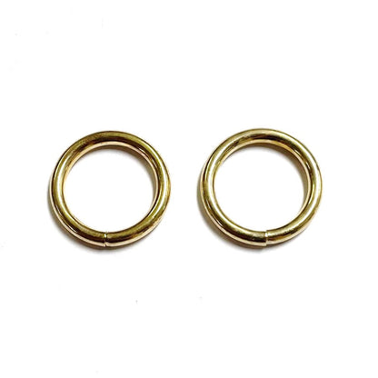 Welded O-Rings Brass Plated 12mm - 38mm x1 - x50 For Webbing Bags Straps Leads