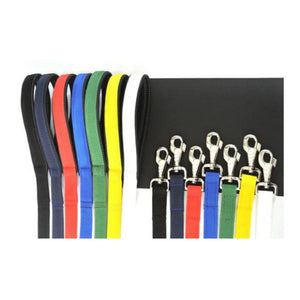 45" Short Close Control Dog Leads With Padded Handle In Various Colours 25mm Webbing