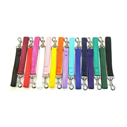 10" Short Close Control Dog Training Lead Leash 25mm Cushion Webbing In 19 Colours