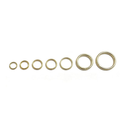 Welded O-Rings Brass Plated 12mm - 38mm x1 - x50 For Webbing Bags Straps Leads