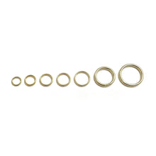 Load image into Gallery viewer, Welded O-Rings Brass Plated 12mm - 38mm x10 For Webbing Bags Straps Leads