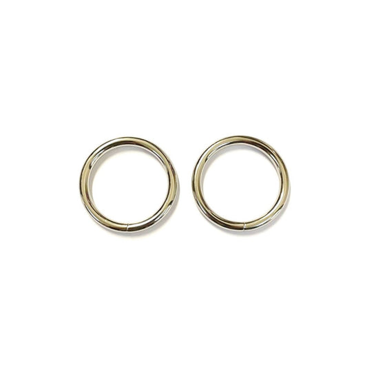 38mm Welded O-Rings Nickel Plated 5mm Thick For Webbing Bags Straps Handles Dog Leads x2 - x100