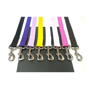 45" Short Dog Walking Lead Leash 20mm 25mm Wide Cushion Webbing In 18 Colours