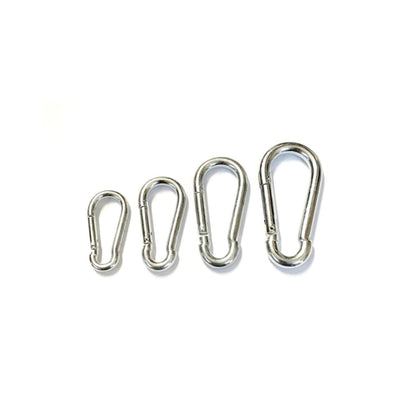 Carabiner Hook Snap Clip Spring Loaded Steel Carbine Karabiner 50mm - 80mm