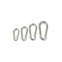 Load image into Gallery viewer, Carabiner Hook Snap Clip Spring Loaded Steel Carbine Karabiner 50mm - 80mm