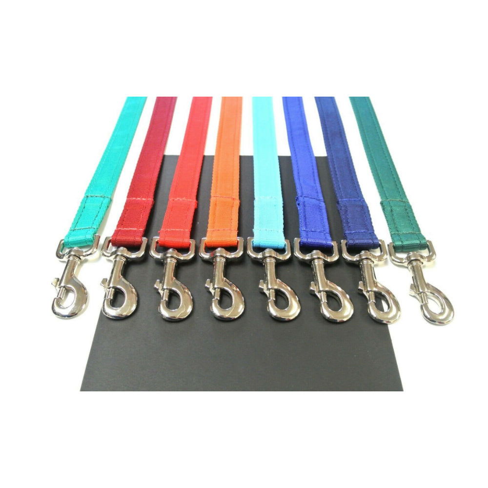 76" Short Dog Walking Lead Leash 20mm 25mm Wide Cushion Webbing In 18 Colours
