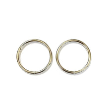 Load image into Gallery viewer, 50mm Welded O-Rings Nickel Plated 5mm Thick For Webbing Bags Straps Handles Dog Leads x2 - x100