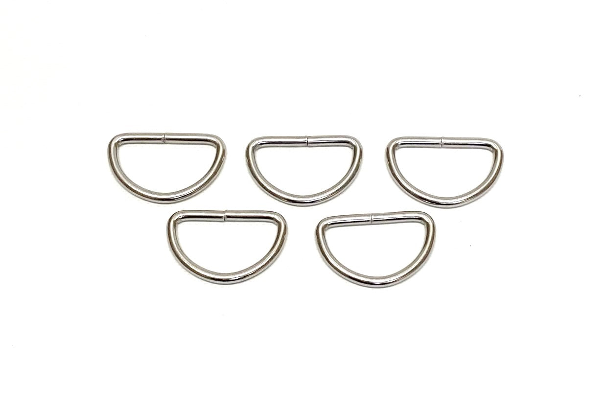 Welded D-ring 10mm - 38mm Nickel Plated For Webbing Straps Bags Handles Dog Leads Collars
