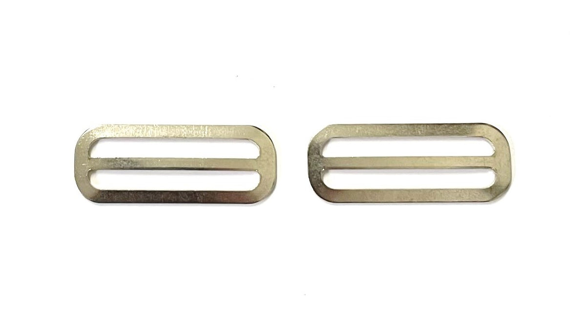 Metal 3 Bar Slides Nickel Plated 13mm 20mm 25mm 32mm 40mm 50mm x1 - x50 For Bags Straps Webbing