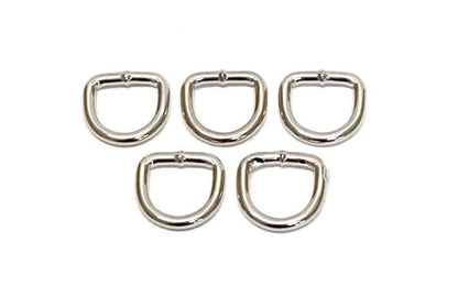 Welded D-ring 10mm - 38mm Nickel Plated For Webbing Straps Bags Handles Dog Leads Collars