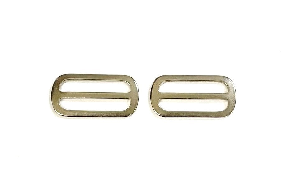 Metal 3 Bar Slides Nickel Plated 13mm 20mm 25mm 32mm 40mm 50mm x1 - x50 For Bags Straps Webbing