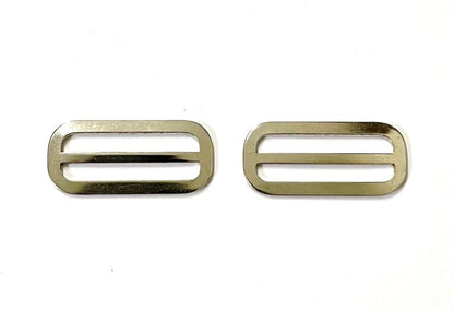 Metal 3 Bar Slides Nickel Plated 13mm 20mm 25mm 32mm 40mm 50mm x1 - x50 For Bags Straps Webbing