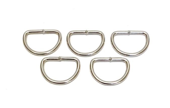 Welded D-ring 10mm - 38mm Nickel Plated For Webbing Straps Bags Handles Dog Leads Collars