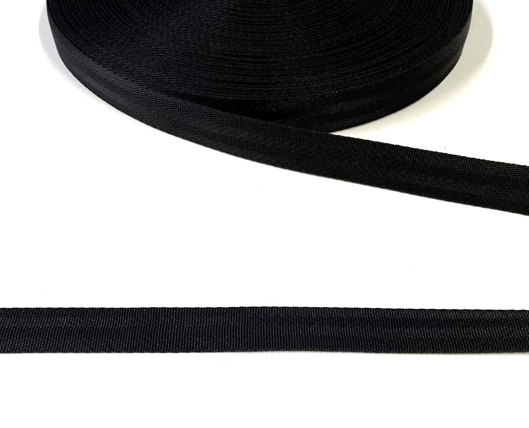 23mm Herringbone Webbing Black 300kg 1m 2m 5m 10m 25m 50m For Bags Straps Handles