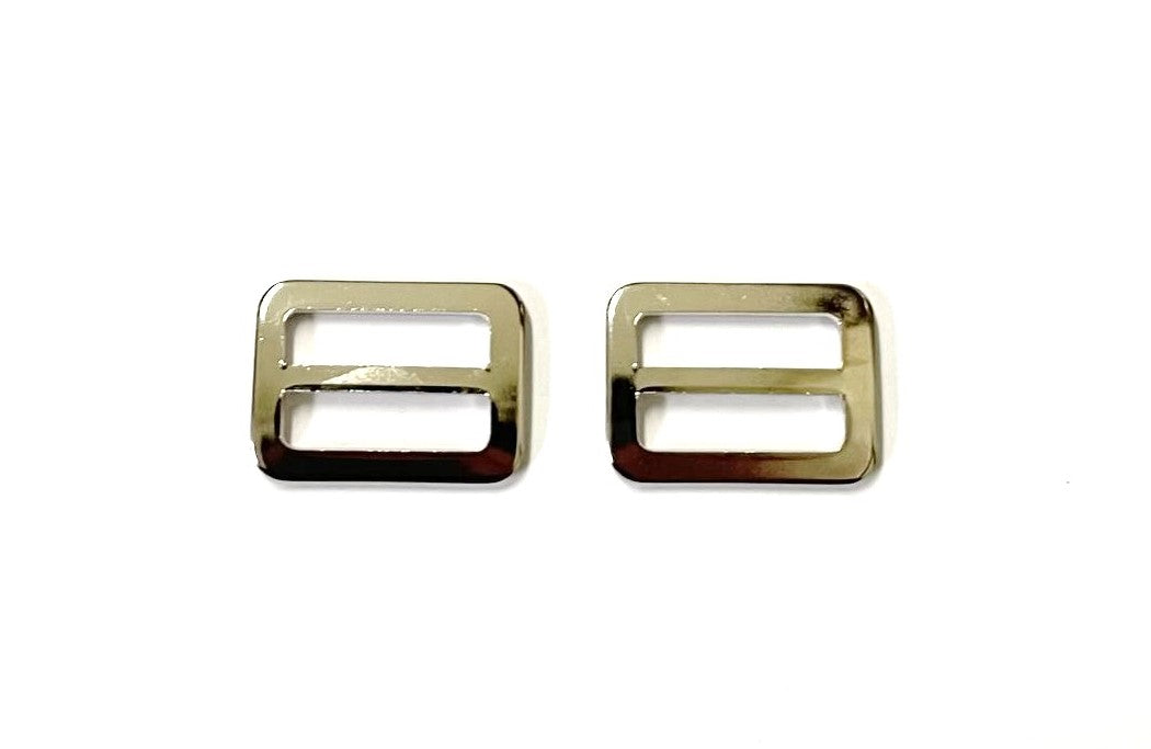 Metal 3 Bar Slides Nickel Plated 13mm 20mm 25mm 32mm 40mm 50mm x1 - x50 For Bags Straps Webbing