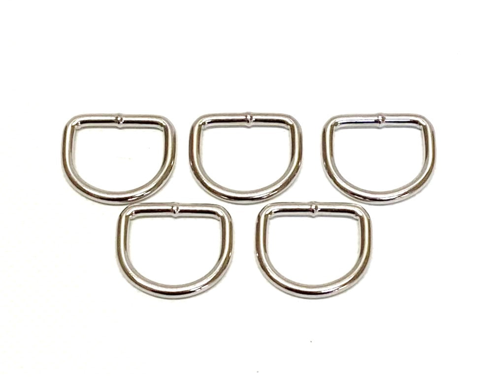 Welded D-ring 10mm - 38mm Nickel Plated For Webbing Straps Bags Handles Dog Leads Collars