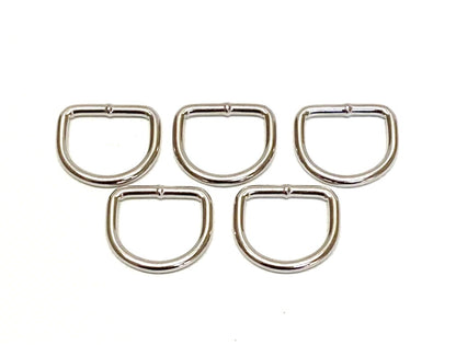 Welded D-ring 10mm - 38mm Nickel Plated For Webbing Straps Bags Handles Dog Leads Collars