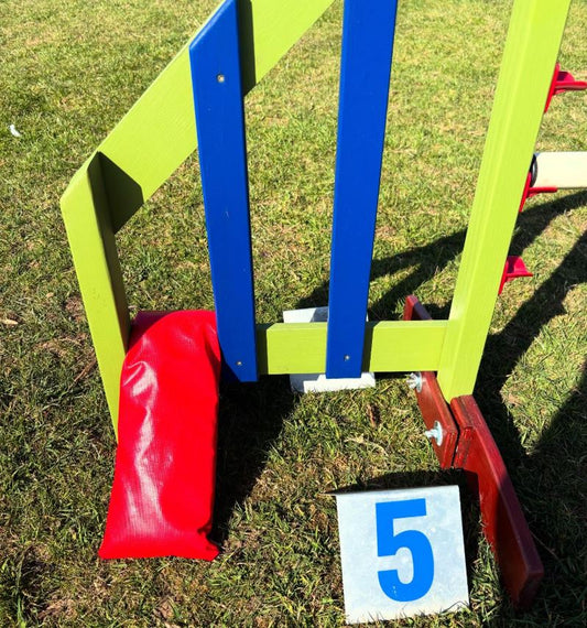 Dog Agility Wing Jump Hurdle Sandbags 20" Long 5" Wide - Sold As A Pair