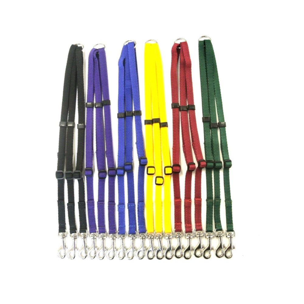 13mm Adjustable Triple 3 Way Splitter Dog Lead Training Leash Strong Durable